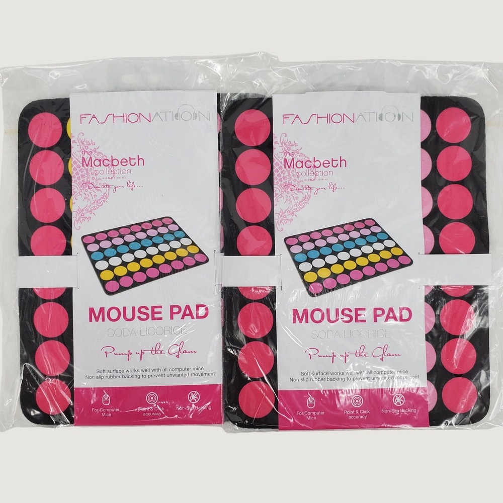 Fashionation Macbeth Collection Soda Licorice Mouse Pad‎ 2 Pack Margaret Josephs